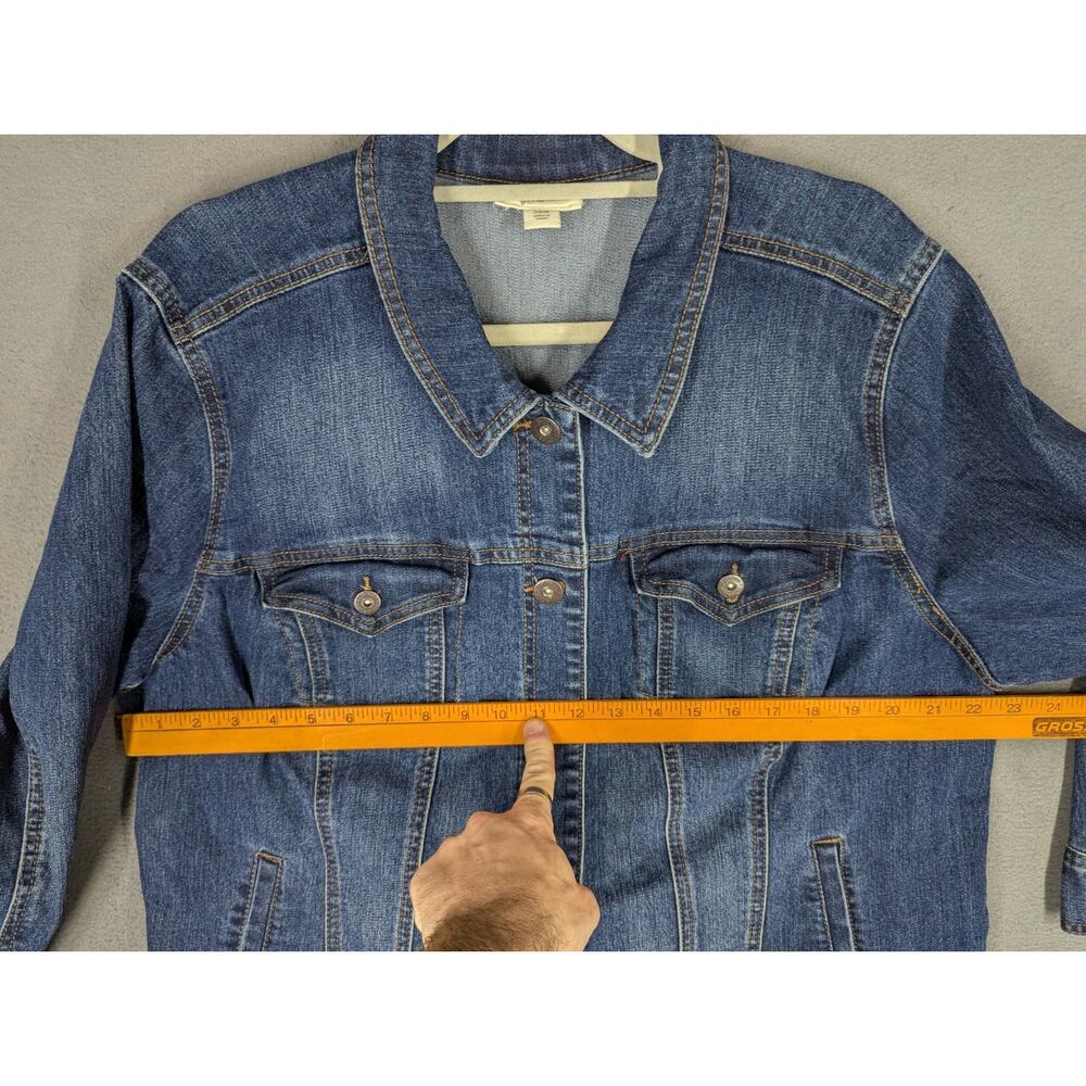 Style & Co. Denim Jean Jacket Womens 20W Adjustable Waist Pockets - Picture 5 of 8